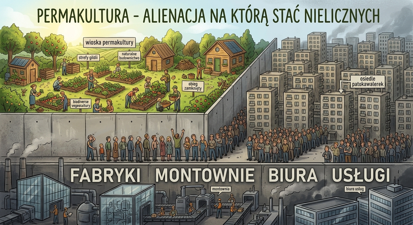Permakultura i eko-osadnictwo jako iluzja samowystarczalności i życia poza systemem